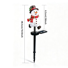 Kerstman Solar Tuinverlichting op Steekpaal, Sneeuwpop Lantaarn, Kersttuinverlichting op Steekpaal voor Terras, Tuin, Veranda, Vlonder, Hek