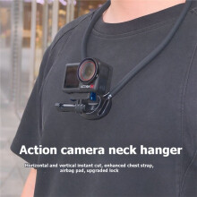 Neck Mount Holder Chest Mount Action Camera Accessories for Pocket4/3 Hands Free POV Vlog Live Streaming