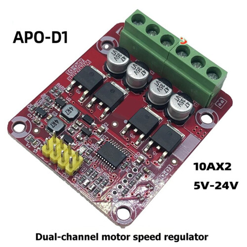 APO-D1 Dual Channel 10Ax2 Three Function  Brushed Motor 5V-24V Dual Drive Tank 2