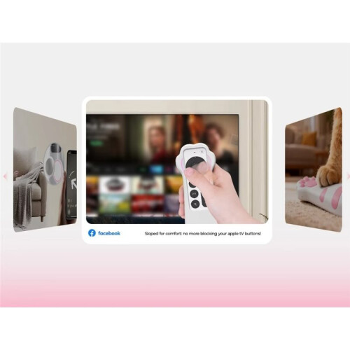 Silicone Cartoon Cat Paw Protective Case for AppleTV Remote Generation 6/7 Scratch-Resistant and Shockproof 2