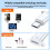 1 Adaptador de Áudio Tipo C para  com Fio para  17/16/15 (Compatível com para ) 2
