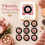 Christmas Vinyl Record Music Player Fridge Magnet Rotating Disc LED Light 9 Replaceable Records NFC  Audio Player 3