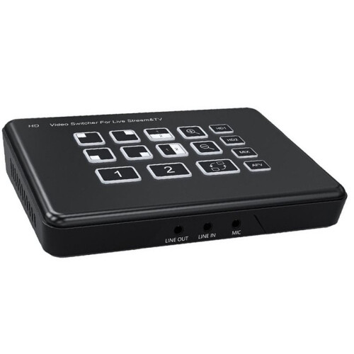 Dual -Compatible Live Streaming Video  2-CH Live Broadcast Camera Video Mixer Switcher UVC Record EU PLUG 1