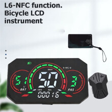 L6 e-Bike NFC Pantalla LCD Medidor UART 24V/36V/48V/60V/72V Velocímetro Scooter Eléctrico LCD Medidor Animado A Color SM6PIN