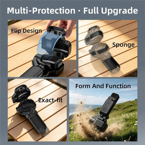 Protective Case for  Pocket 4 Pro, Flip-Top Lens & Screen Cover with Thickened Inner Padding 2