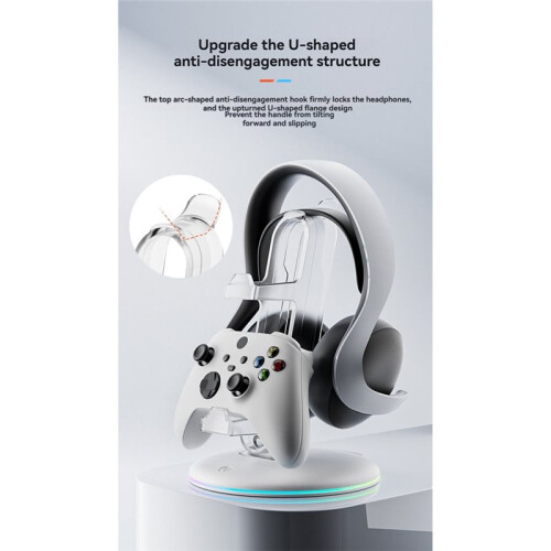 Game Controller Holder Headphone Storage Stand with RGB Light for PS5  PS4  Control A 2