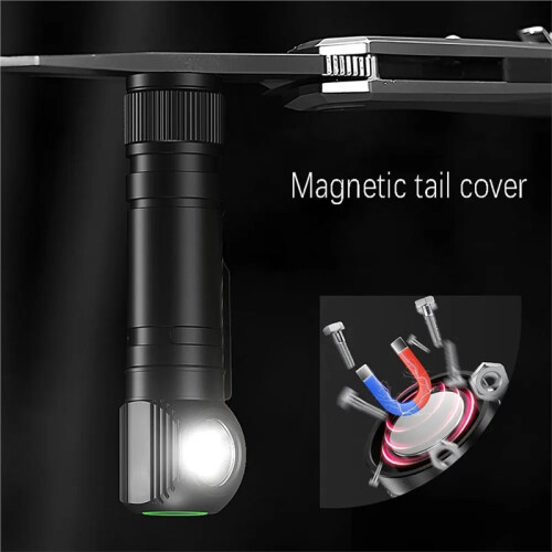 HD30A 3 ModesLED Headlamp 90 Headlight Use 18650 Flashlight with Indicator Magnet Tail  Flash Light No Battery