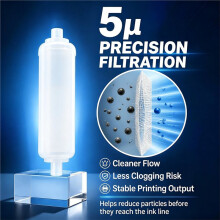 4 Pcs 5u 80mm DTF DTG Ink Filter for XP600 L18050 L8050 L18100 ET8550 7800 4800 L1800 Sublimation Pigment Solvent Ink