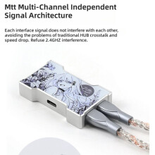 HMLAB Hub-Little Gaming USB HUB Draagbare Desktop Uitbreidingsdock met Aluminium Frame Dubbel Glas en Standaard