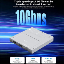 M.2 NVMe SSD Enclosure 10Gbps USB3.2 Gen2 Floppy Disk Design Aluminum External SSD Case Write Protection for 2230/2242