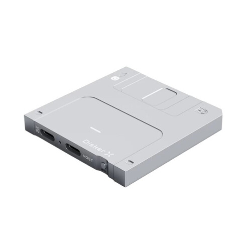 M.2 NVMe SSD Enclosure 10Gbps USB3.2 Gen2 Floppy Disk Design Aluminum External SSD Case Write Protection for 2230/2242 2