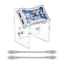 HMLAB HUB Kleine USB-Hub voor Gaming met 2 Tot 3 Uitgangen, Echte 8K 480 Mbps MTT-Architectuur met Aluminium Frame, RGB-Verlichting, Standaard en