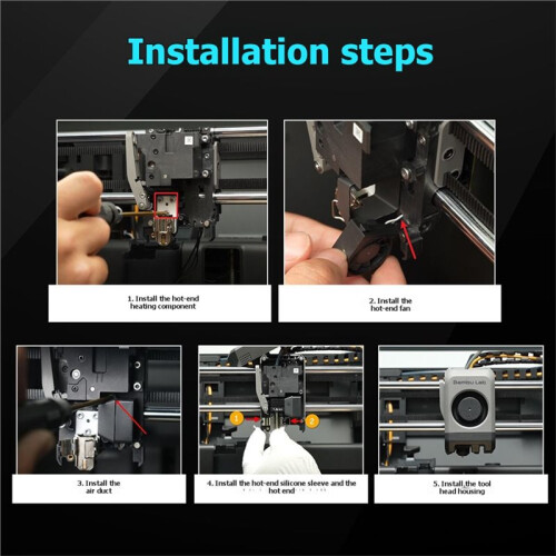 For  A1/A1  Hotend Heating Assembly Heat Resistance Ceramic Heating Bed Hotend Mount Printer Accessories 1
