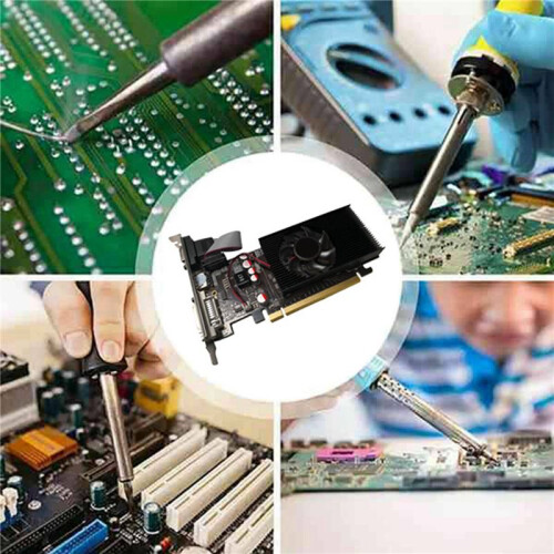 5X Placa de VíDeo GT210 1GB DDR2 64 Bits PCIE 2.0 GPU CompatíVel com  DVI VGA para Desktop