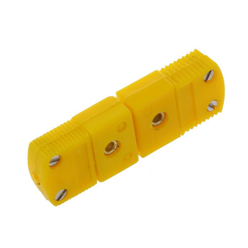 5X Yellow Plastic Shell K Type Thermocouple Plug Socket Connector Set