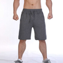 (Dark Gray,XL)Pantaloncini corti uomo tinta unita elasticizzati palestra felpati morbidi casual jogging larghi