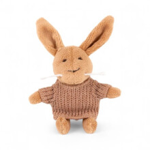 Peluche miniatura - EGMONT TOYS - Lenny el conejo - Marrón - 6 x 4,5 x 9 cm - Poliéster/Algodón
