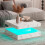 White Marble Square Coffee Table for Living Room 1
