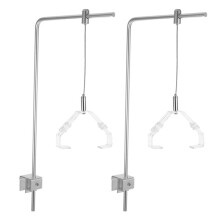 2pcs Fish Tank Light Rack Aluminum Bracket with Clip Aquarium Lamp Holder Stand Mount for Freshwater Saltwater Tank