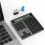 Ergonomic  Dual Mode Wireless Numeric Keyboard with Display Calculator 2in1 Wireless Number Keypad Grey 2