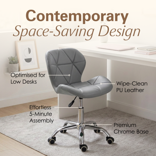 Charles Jacobs (Grey) Charles Jacobs Cushioned Swivel Office Chair 2