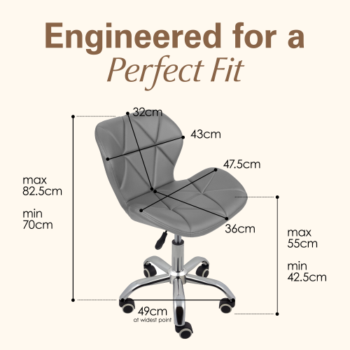 Charles Jacobs (Grey) Charles Jacobs Cushioned Swivel Office Chair 1