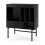 Vinylpladespillerstativ med opbevaring, sort, 70x36x80 cm 2