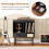 Vinylpladespillerstativ med opbevaring, sort, 70x36x80 cm 3