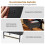 Vinylpladespillerstativ med opbevaring, sort, 70x36x80 cm 5