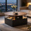 80cm Round Lift Top Coffee Table Rustic 6