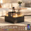 80cm Round Lift Top Coffee Table Rustic 7
