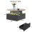 80cm Round Lift Top Coffee Table Rustic 2