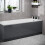NES Home Nes Home Anthracite PVC 1700mm Water Proof Front Bath Panel, 15mm Thickness 2