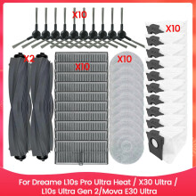 För L10s Pro Ultra Heat / X30 Ultra / L10s Ultra Gen 2/Mova E30 Ultra Reservdelar Borste Filter Dammpåse Moppduk