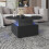 80cm Round Lift Top Coffee Table  Black 4