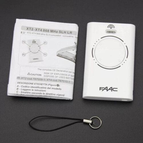 (Black 2 button 433mhz) 433/868MHz Rolling Code Remote Control Compatible with FAAC XT2 XT4 Garage Door Sliding Gate Motor Electric Gate Opener Remote 2