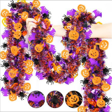 5 Pack Halloween Tinsel Garland Pumpkin Bat Spider Party Decorations