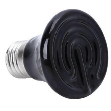 (Black, 50W) 25W E27 Black Infrared Ceramic Emitter Heat Light Bulb Pet Reptile Brooder Lamp 220-230V