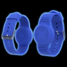 (Blue, Luminous Blue) Apple AirTag Tracker Kids Watch Band & Silicone Wrist Strap Clock Numbers Soft Cover