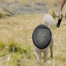 (L) Black Foxtail Dog Mesh Face Mask Breathable Field Net Guard for Outdoor Hiking Activities