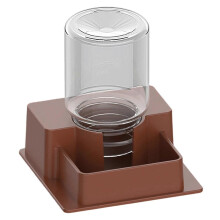 (brown) Low Noise Reptiles Water Feeder Lizard Gecko Detachable Auto Bowl Continuous Supply Black