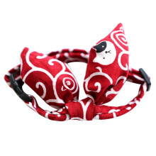 (Red, S) Bow Bowtie Cat Collar Necklace Accessory for Cats and Small Dogs