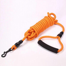 (Orange, 10m) 5M/10M Nylon Round Rope Dog Leash Tracking Lead Outdoor Walking Training Small-Large Dogs
