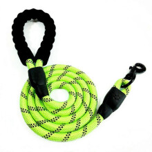 (Green+2m Length) Reflective Strip Dog Leash & Pet Harness for Large Dogs - Walk with Confidence