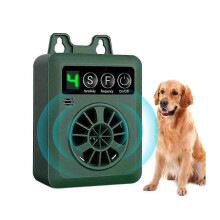 (Green) 3 Adjustable Level Anti Bark Device for Dogs with 50FT Range Control