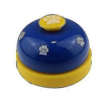 (blue yellow) Creative Pet Bell Trainer Interactive Cat Dog Training Toy Bell