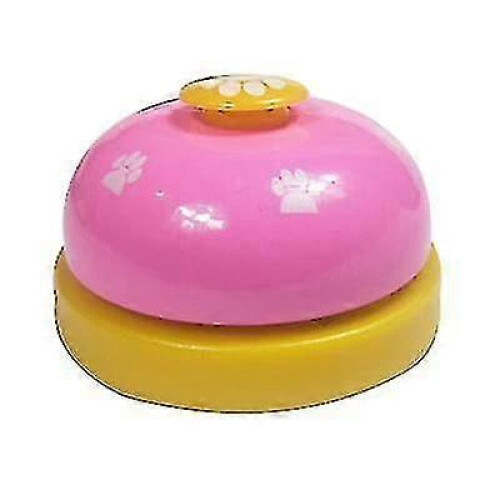(pink yellow) Creative Pet Bell Trainer Interactive Cat Dog Training Toy Bell