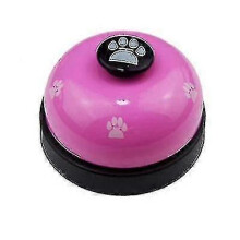 (pink) Creative Pet Bell Trainer Interactive Cat Dog Training Toy Bell