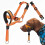 (Orange, M) Reflective Safety Strap Dog Head Halter Collar No-Pull Adjustable Training Harness 1