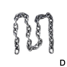 (Silver/S) Creative Imitation Plastic Thick Large Iron Chain Dog Leash Supply D